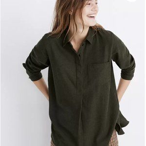 Madewell XS Flannel Ex-Boyfriend Button Back Shirt